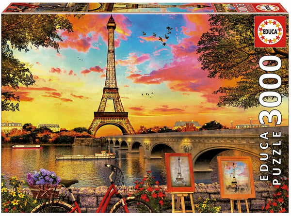 Educa - Sunset in Paris Jigsaw Puzzle (3000 Pieces)