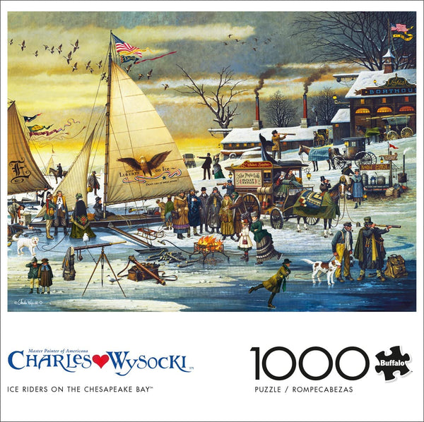 Buffalo Games - Ice Riders on The Chesapeake Bay by Charles Wysocki Jigsaw Puzzle (1000 Pieces)