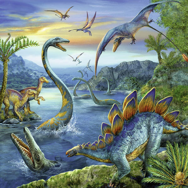 Ravensburger - Dinosaur Fascination Puzzle 3x49 pc , Children's Puzzles 9317