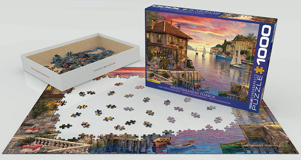 EuroGraphics Mediterranean Harbor by Dominic Davison 1000-Piece Puzzle