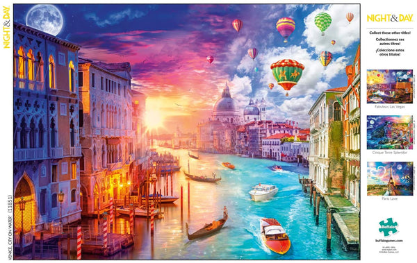 Buffalo Games - Night & Day Collection - Venice, City On Water - 1000 Piece Jigsaw Puzzle