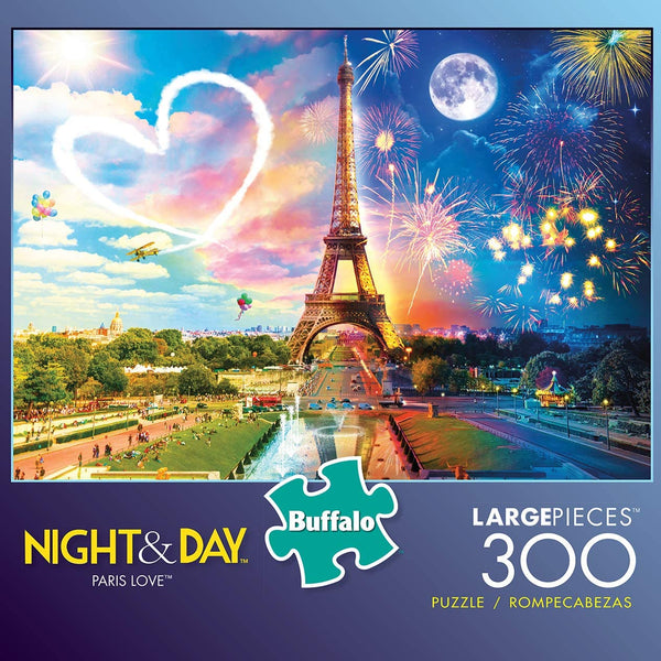 Buffalo Games - Night & Day Collection - Paris Love - 300 Large Piece Jigsaw Puzzle