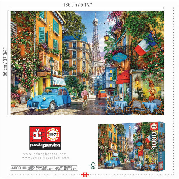 Educa - Old Streets Of Paris Jigsaw Puzzle (4000 Pieces)