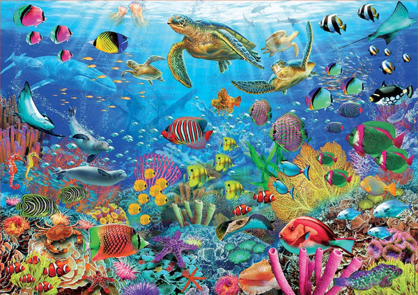 Educa - Tropical Fantasy Turtles Jigsaw Puzzle (1000 Pieces)