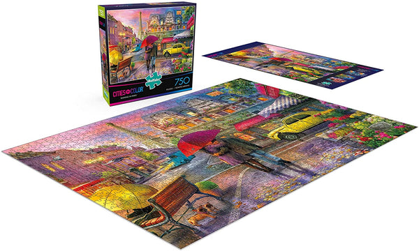 Buffalo Games - Cities in Color - Raining in Paris - 750 Piece Jigsaw Puzzle