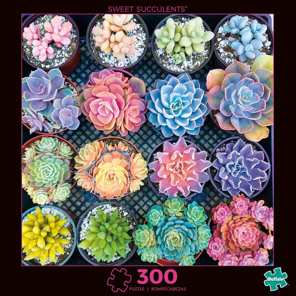 Buffalo Games - Photography - Sweet Succulents - 300 Large Piece Jigsaw Puzzle
