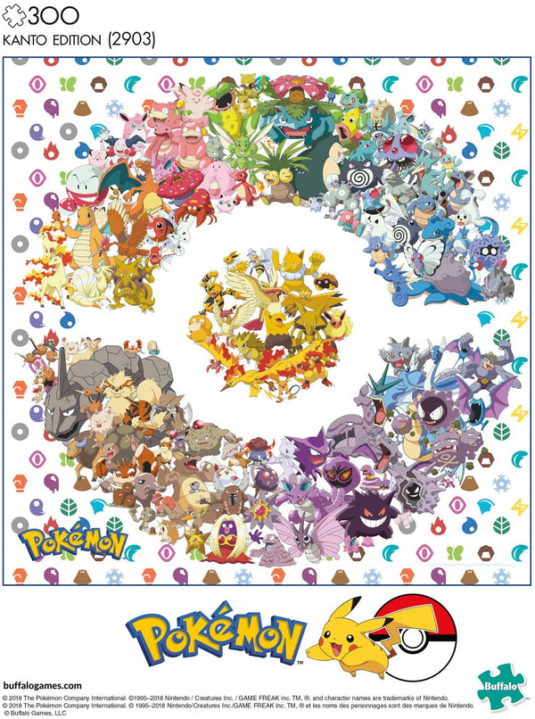 Buffalo Games - Pokemon - Kanto Edition - 300 Large Piece Jigsaw Puzzle