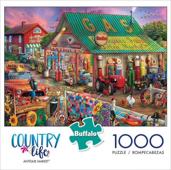 Buffalo Games - Country Life Collection - Antique Market - 1000 Piece Jigsaw Puzzle