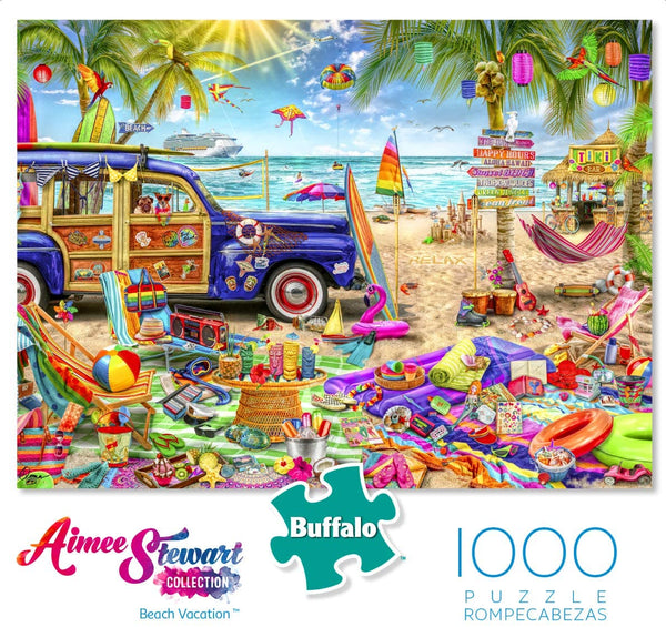 Buffalo Games - Aimee Stewart - Beach Vacation - 1000 Piece Jigsaw Puzzle
