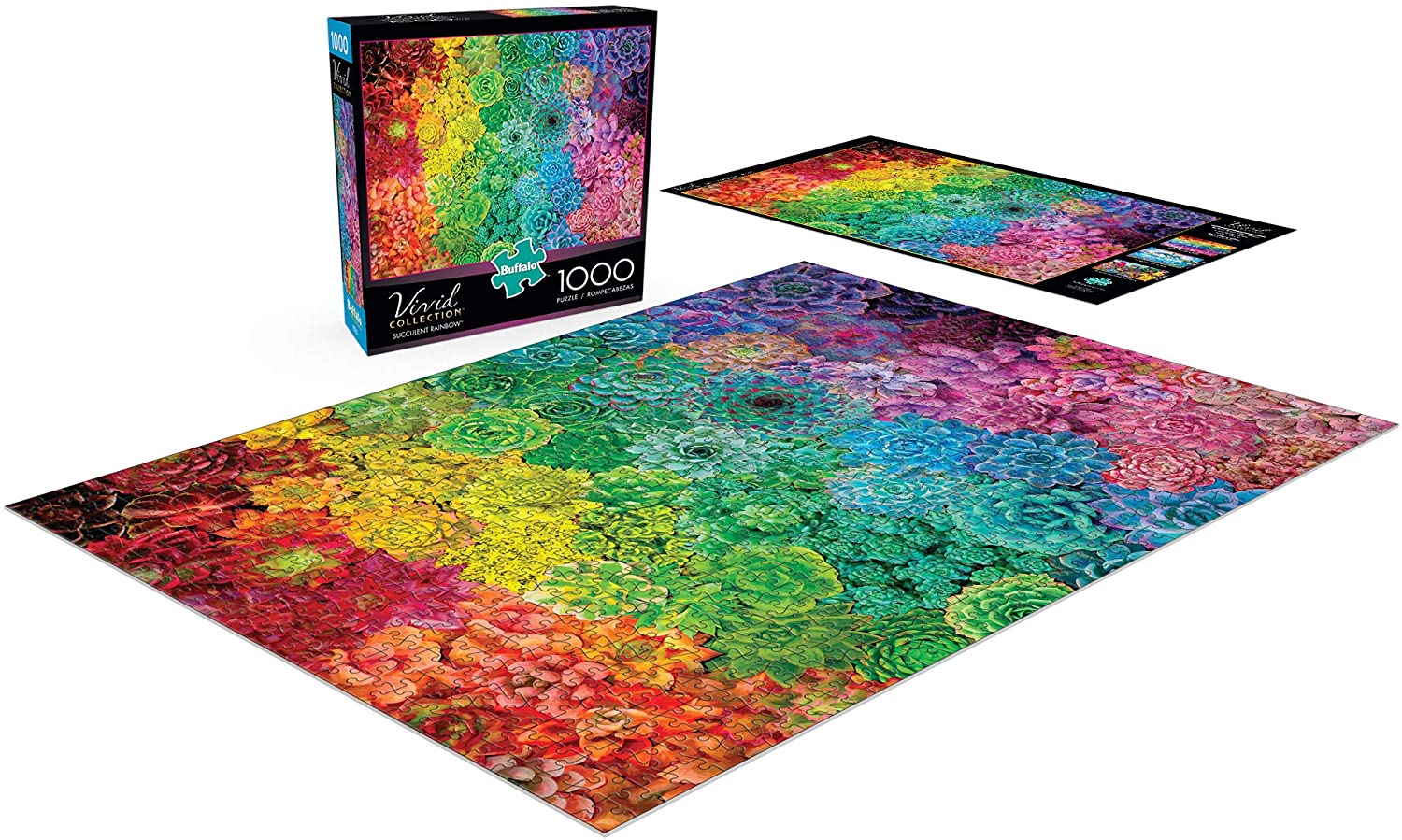 buffalo games succulent puzzle Buffalo Games - Succulent Rainbow - 1000 Piece Jigsaw Puzzle