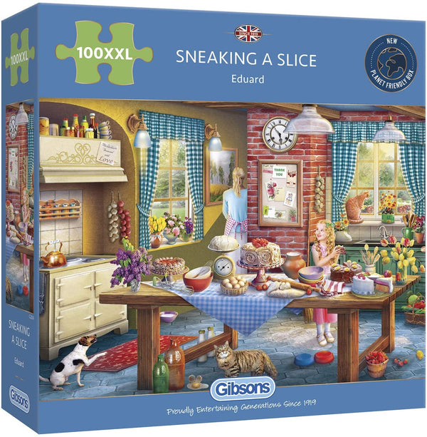 Gibsons - Sneaking a Slice by Eduard Jigsaw Puzzle (100 Pieces)