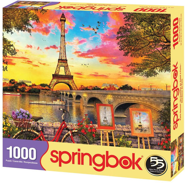 Springbok Puzzles - Paris Sunset - 1000 Piece Jigsaw Puzzle - Large 30