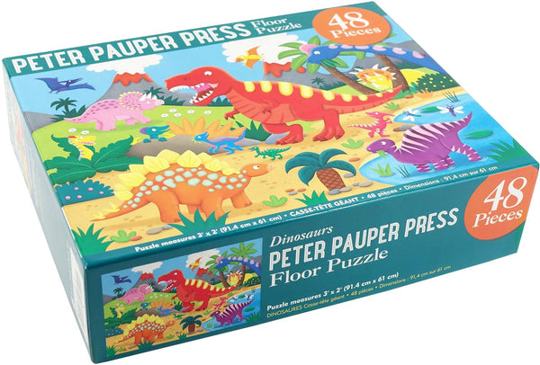 Peter Pauper Press - Dinosaurs Kids' Floor Puzzle Jigsaw Puzzle (48 Pieces)