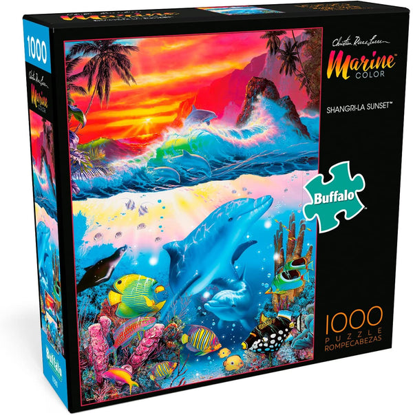 Buffalo Games - Marine Color - Shangri-La Sunset - 1000 Piece Jigsaw Puzzle