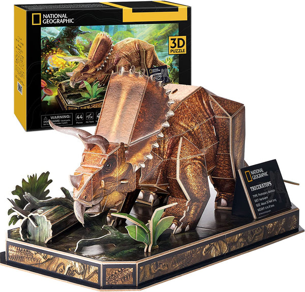 National Geographic - Triceratops 3D Jigsaw Puzzle (44 Pieces)