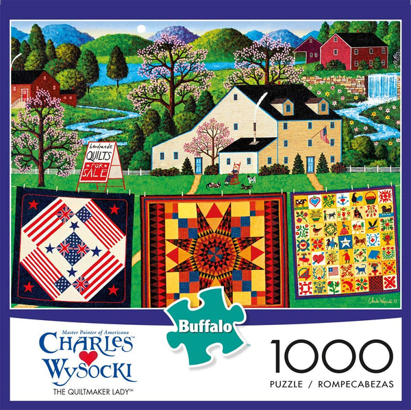 Buffalo Games - Charles Wysocki - The Quiltmaker Lady - 1000 Piece Jigsaw Puzzle