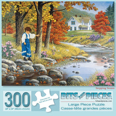 Bits and Pieces - Stepping Stones by John Sloane Jigsaw Puzzle (300 Pieces)