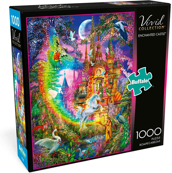 Buffalo Games - Vivid Collection - Enchanted Castle - 1000 Piece Jigsaw Puzzle