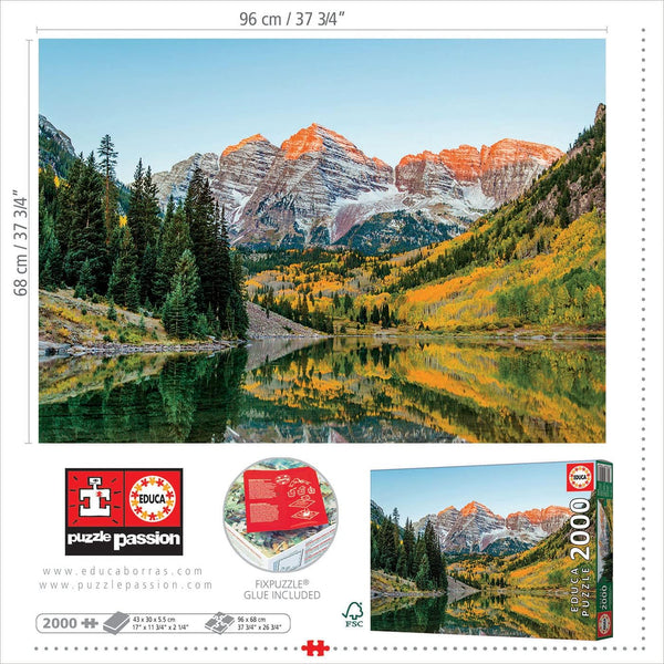 Educa - Maroon Bells Jigsaw Puzzle (2000 Pieces)