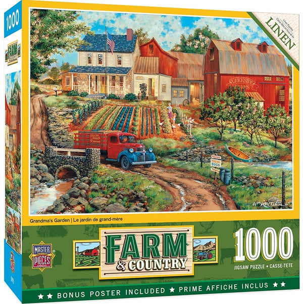 Masterpieces - Farm and Country Grandma's Garden Jigsaw Puzzle (1000 Pieces)