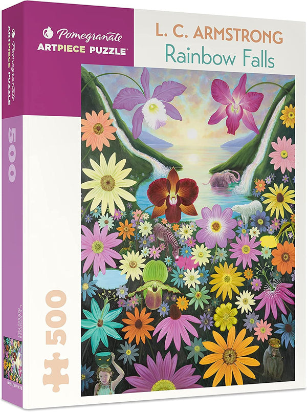 Pomegranate - Rainbow Falls by L.C. Armstrong Jigsaw Puzzle (500 Pieces)