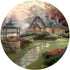 Ceaco Thomas Kinkade Make A Wish Cottage Round Puzzle - 500 Piece