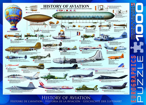 EuroGraphics - History of Aviation Jigsaw Puzzle (1000 Pieces)