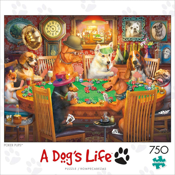 Buffalo Games - A Dog's Life - Poker Pups - 750Piece Jigsaw Puzzle