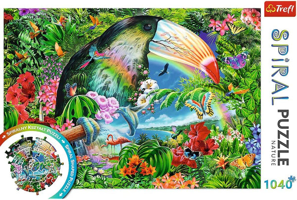 Trefl - Tropical Animals Spiral Puzzle Jigsaw Puzzle (1040 Pieces)