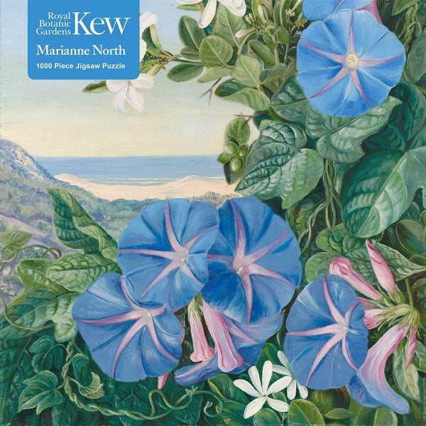 Flame Tree Studio - Amathungulu and Blue Ipomoea, South Africa by Marianne North Jigsaw Puzzle (1000 Pieces)