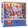 MasterPieces Holiday - Snowman Cottage 500-Piece Glitter Jigsaw Puzzle
