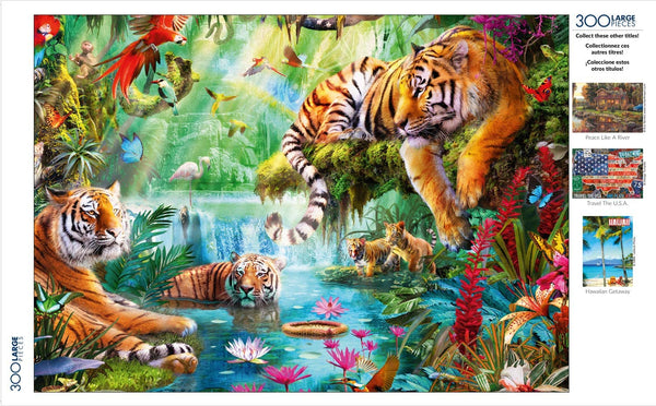 Buffalo Games - Tiger Lagoon - 300 Large Piece Jigsaw Puzzle