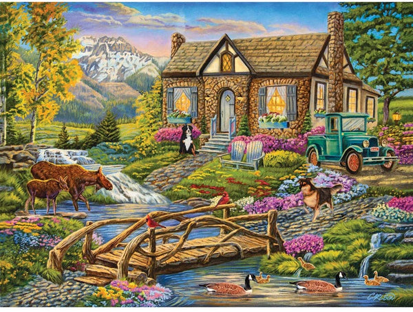 Bits and Pieces - Serene Retreat 500 Piece Jigsaw Puzzles - 18" X 24" by Artist Cory Carlson