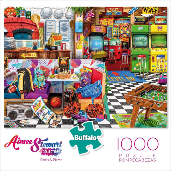 Buffalo Games - Aimee Stewart - Pixels & Pizza - 1000 Piece Jigsaw Puzzle