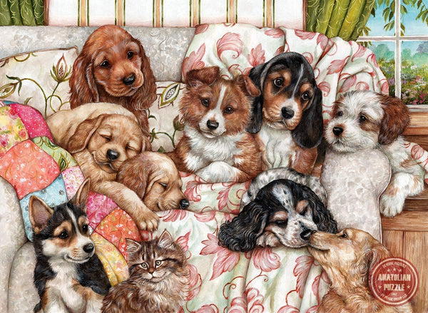 Anatolian - Puppies by Debbie Cook Jigsaw Puzzle (1000 Pieces)