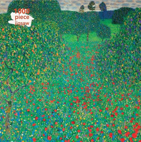 Flame Tree Studio - Poppy Field by Gustav Klimt Jigsaw Puzzle (1000 Pieces)