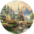 Ceaco Thomas Kinkade Dogwood Chapel Round Puzzle - 500Piece