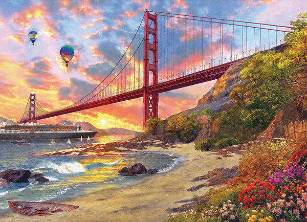 EuroGraphics Sunset at Baker Beach by Dominic Davison 1000-Piece Puzzle
