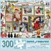 Bits and Pieces - Christmas Greetings 300 Piece Jigsaw Puzzles - 18" x 24" by Artist Barbara Behr