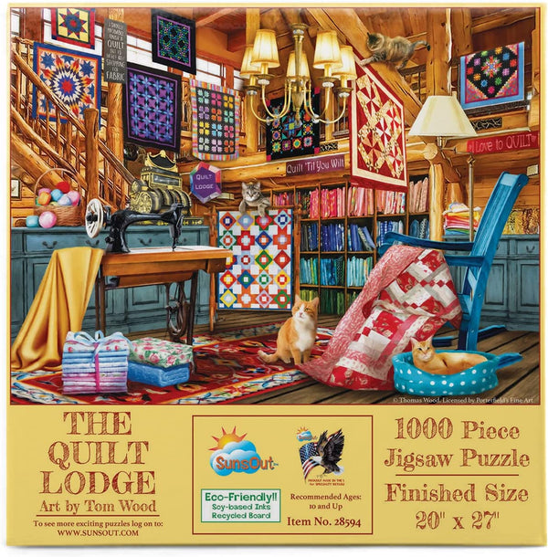 Sunsout - The Quilt Lodge Jigsaw Puzzle (1000 Pieces)