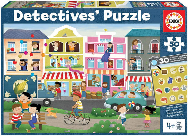 Educa - Detective Puzzle: Busy Town Jigsaw Puzzle (50 Pieces)