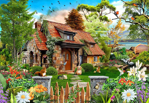 Funbox - Merles Cottage Jigsaw Puzzle (1000 Pieces)