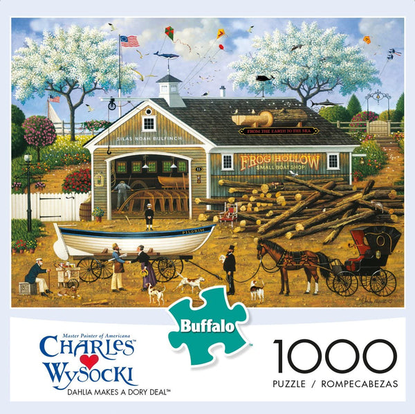 Buffalo Games - Charles Wysocki - Dahlia Makes a Dory Deal - 1000 Piece Jigsaw Puzzle