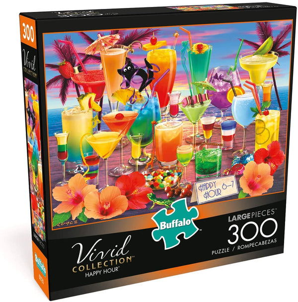 Buffalo Games - Vivid Collection - Happy Hour - 300 Large Piece Jigsaw Puzzle