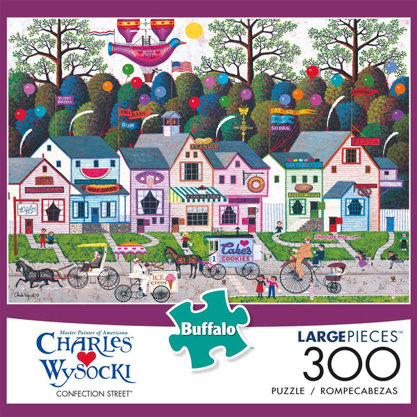 Buffalo Games - Charles Wysocki - Confection Street - 300 Large Piece Jigsaw Puzzle