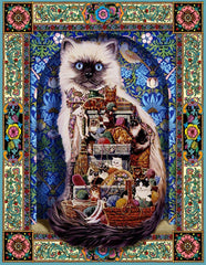 Springbok Puzzles - Cats Galore - 500 Piece Jigsaw Puzzle - 23.5" x 18" - Made in USA - Unique Cut Interlocking Pieces