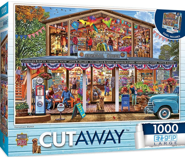 Masterpieces - Cutaway Hometown Market Ez Grip Jigsaw Puzzle (1000 Pieces)