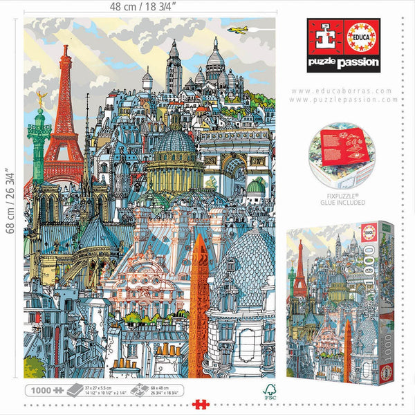Educa - Paris, Carlo Stanga Jigsaw Puzzle (1000 Pieces)