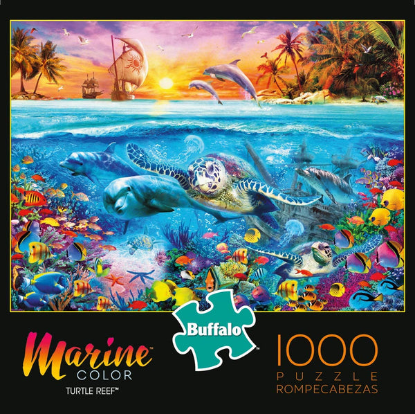 Buffalo Games - Marine Color - Turtle Reef - 1000Piece Jigsaw Puzzle