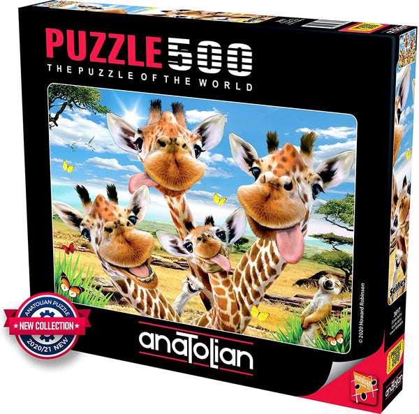 Anatolian - Giraffe Selfie Jigsaw Puzzle (500 Pieces)